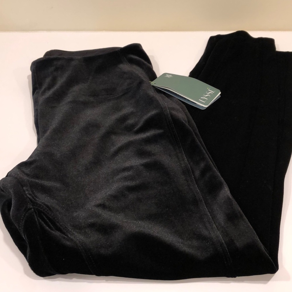 NWT Tuckernuck black velvet leggings